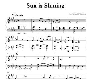 Piano Sheet Music Sun is Shining