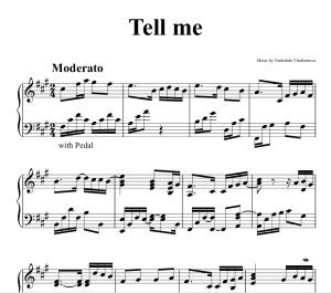 Piano Sheet Music: Tell me